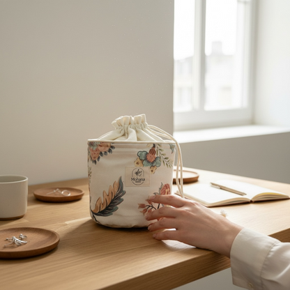 Trousse pochon ronde Flora