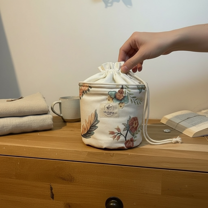 Trousse pochon ronde Flora